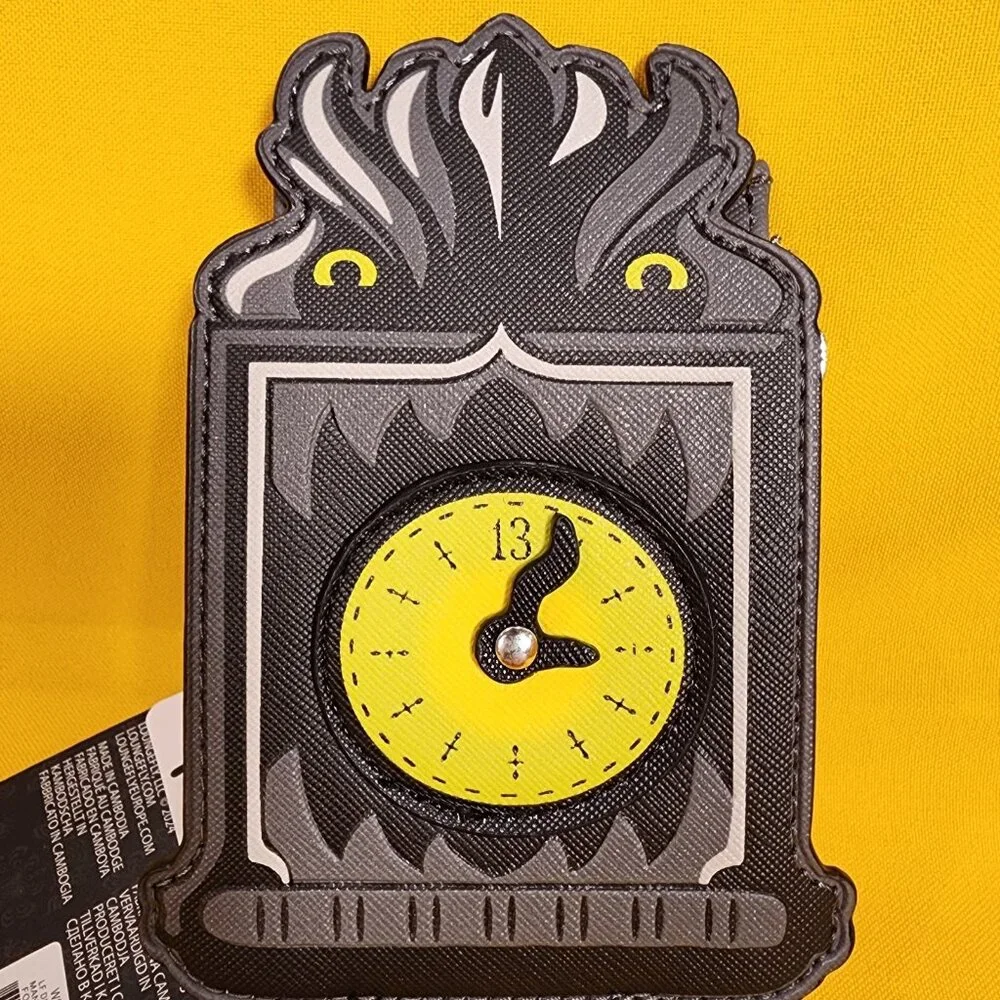 Loungefly Disney Haunted Mansion Welcome Foolish Mortals Clock Card Holder NEW
